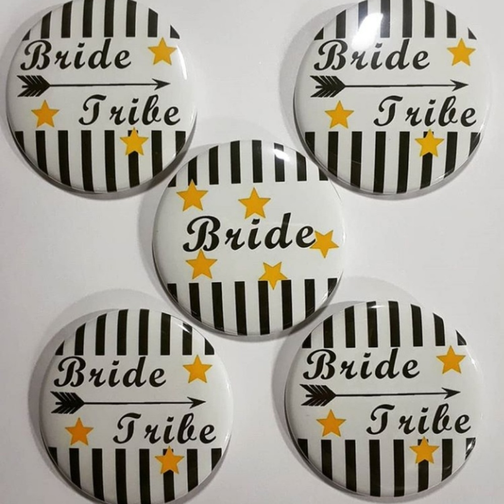 Bride Tribe Pinback Buttons (set of 5)